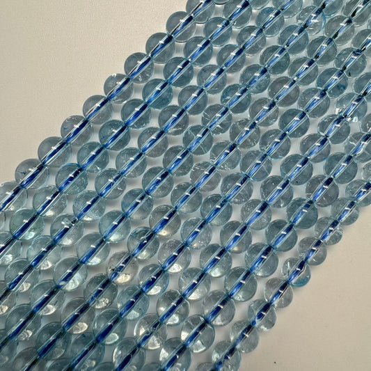 Blue Topaz Beads - Smooth Round