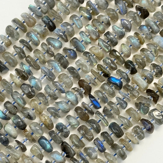 Labradorite Stone in Faceted Finish and Blade Shape - Labradorite Beads in Strand - Handpicked by Reza Piroznia