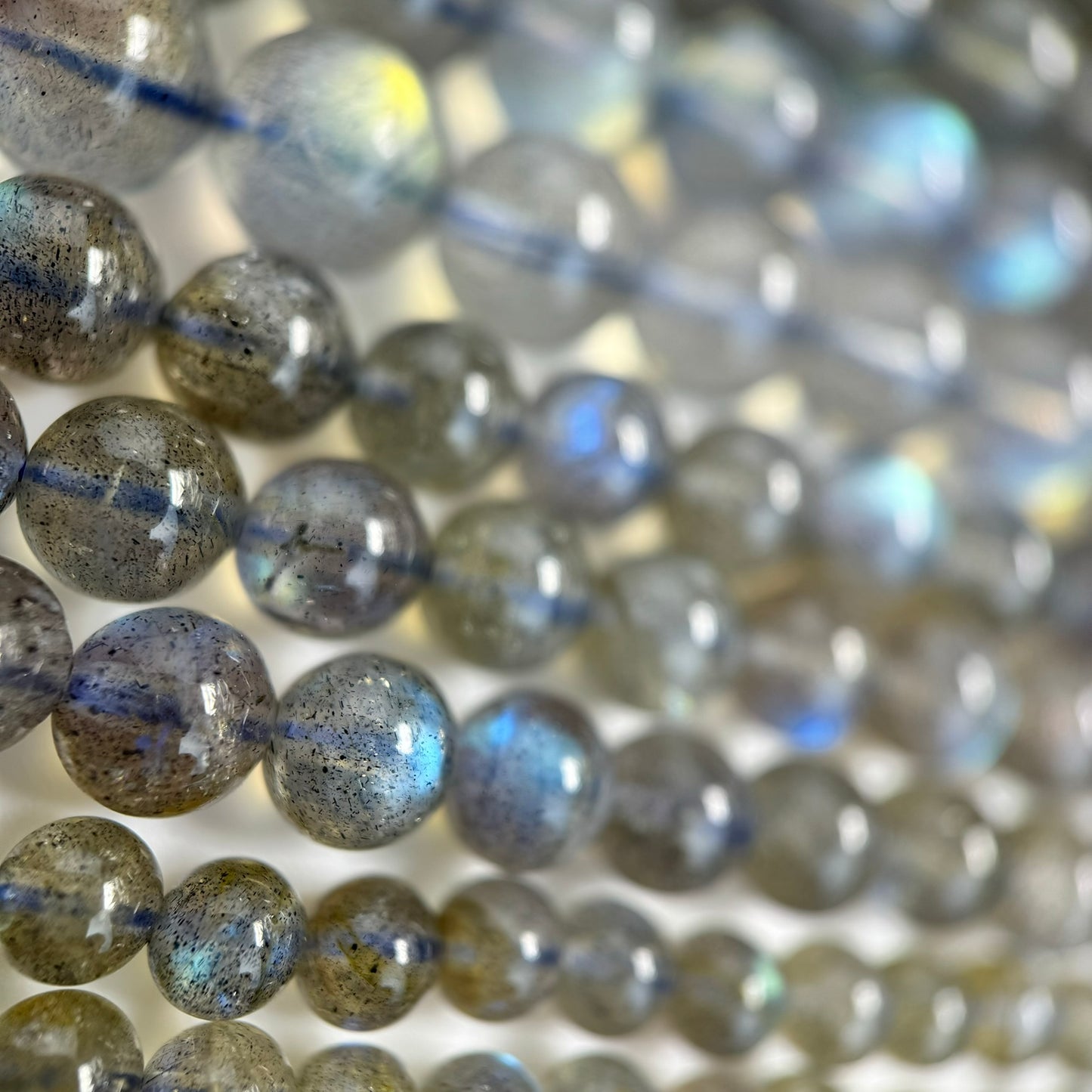Labradorite AAAA Polished Round Beads - high quality labradorite image 9