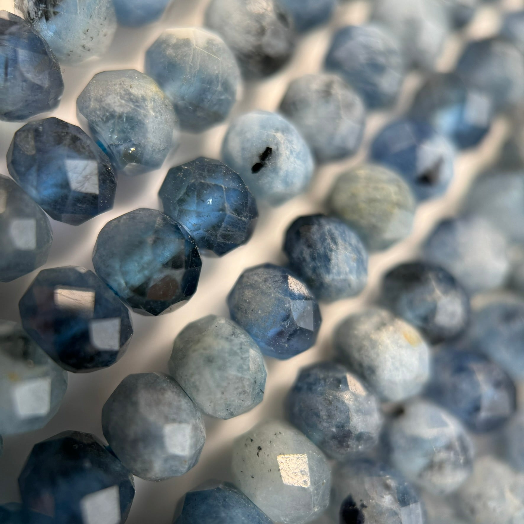 Aquamarine Faceted Rondelle Bead Gemstone Beads image 11