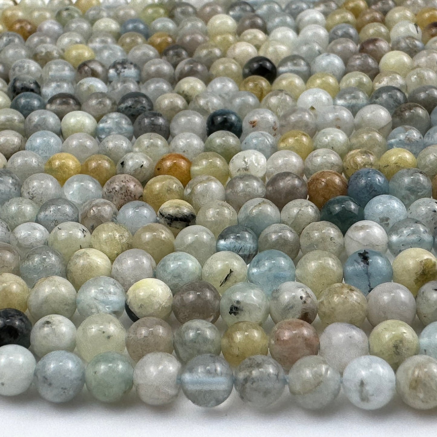 Aquamarine Polished Round Gemstone Beads image 2