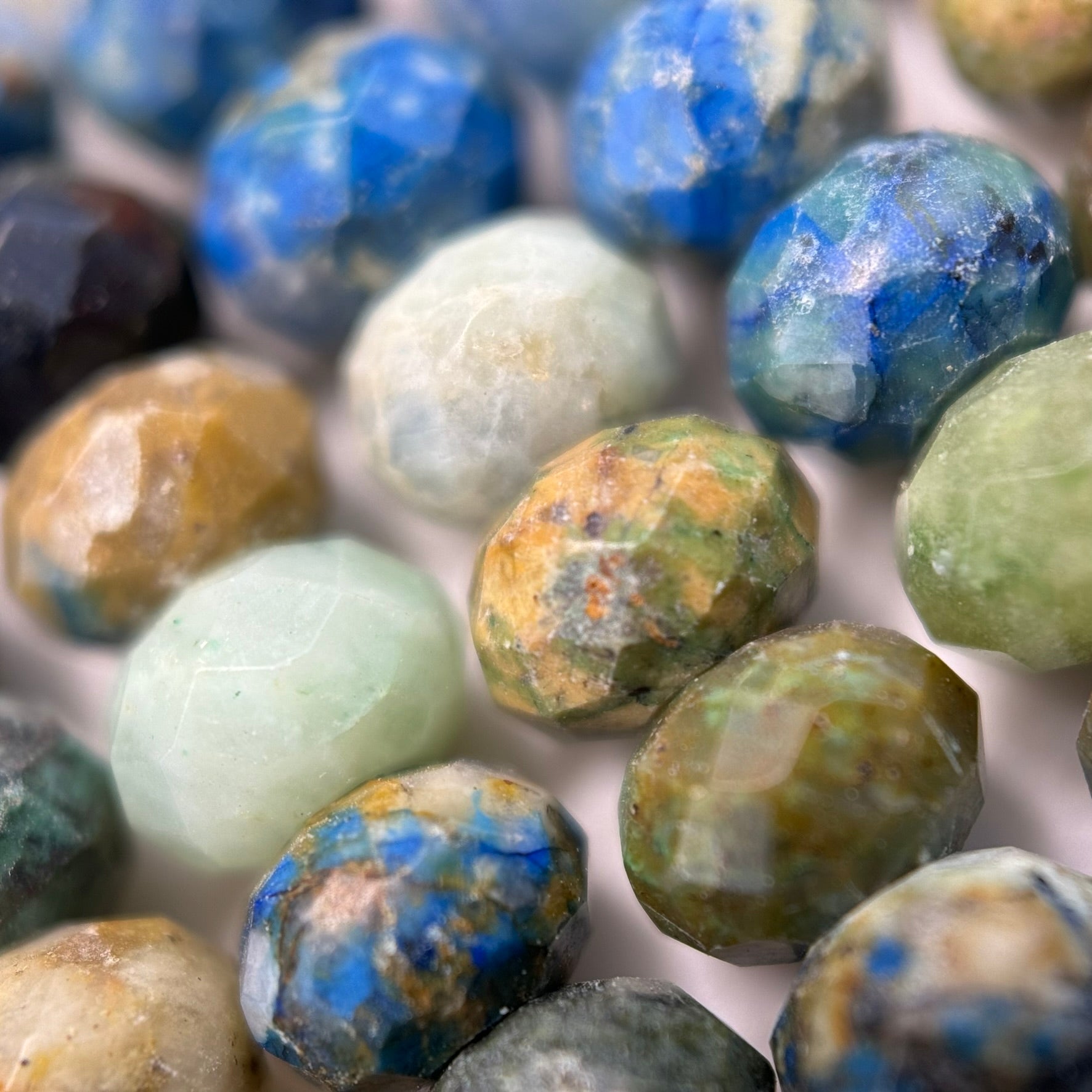 Azurite Faceted Rondelle Beads image 3