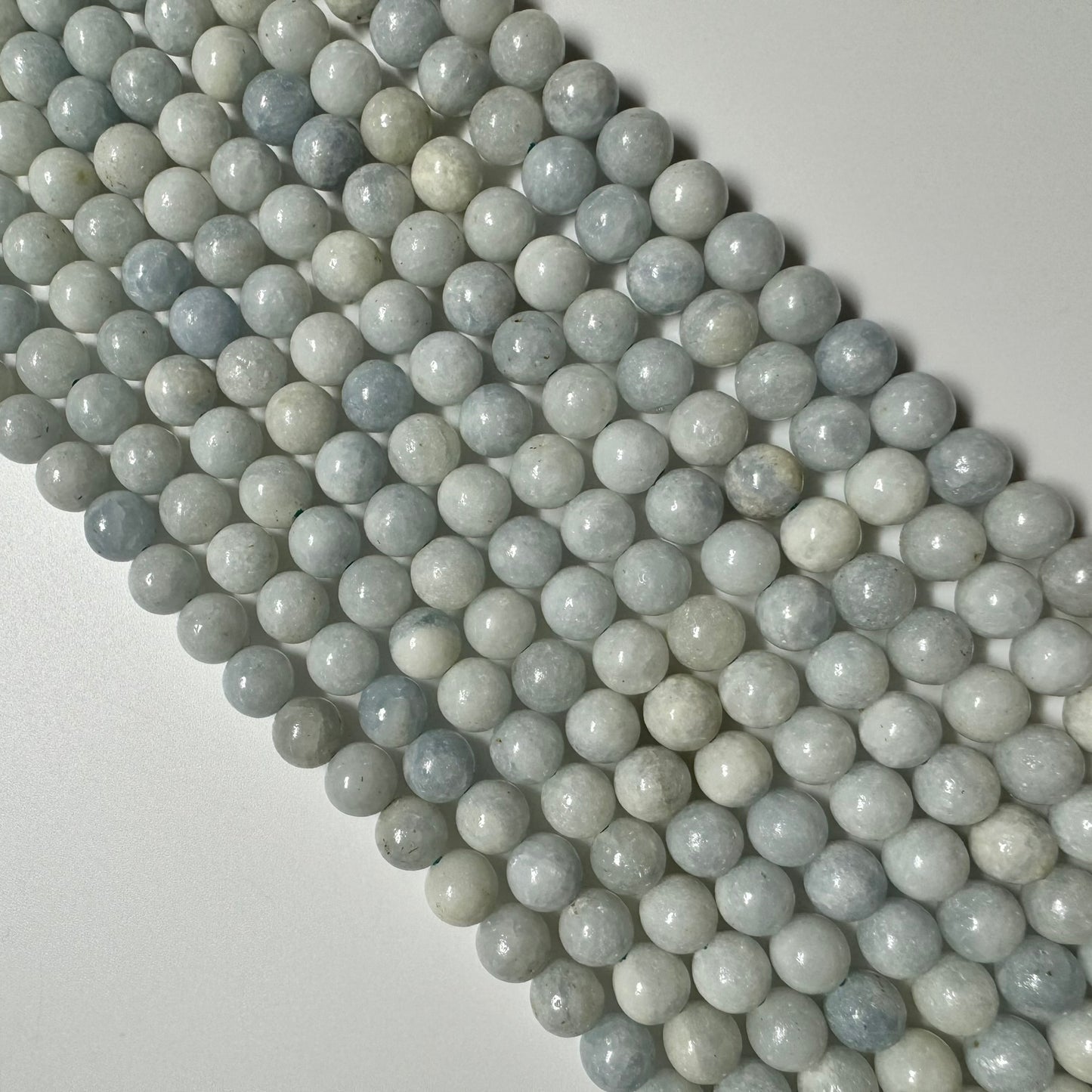 Blue Calcite Polished Round Beads image 2