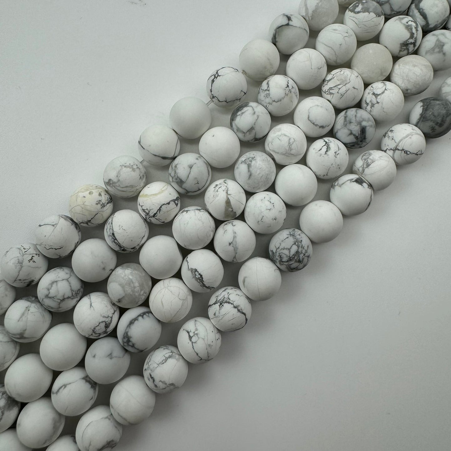 Howlite Frosted Round Beads image 5