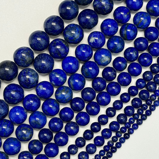 Lapis Lazuli Polished Round Beads (AAA Quality)