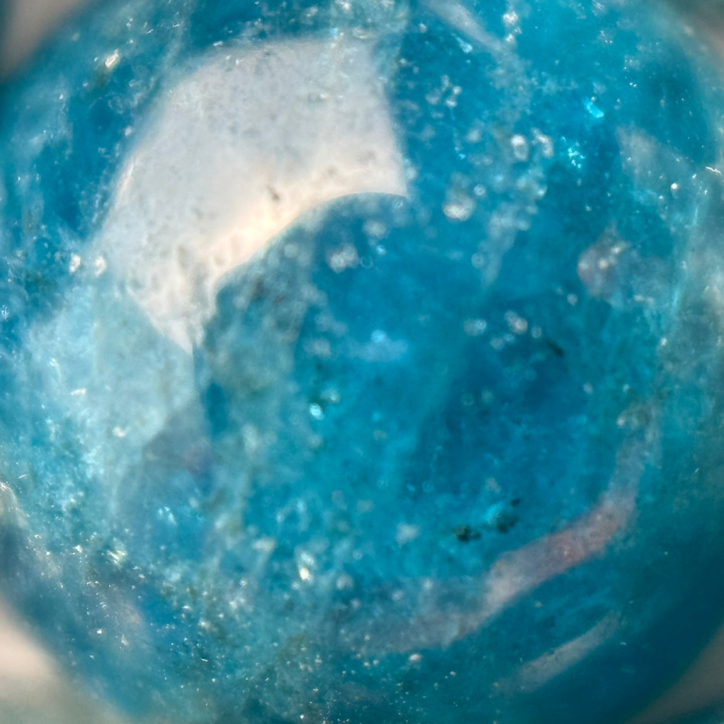 Blue Apatite Polished Round Beads image 4