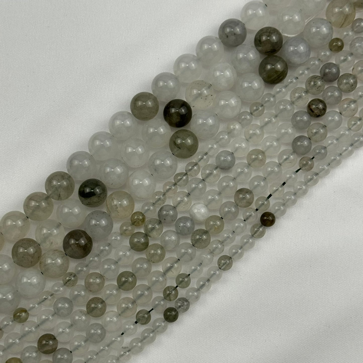 Green Ice Quartz Polished Round Beads image 3