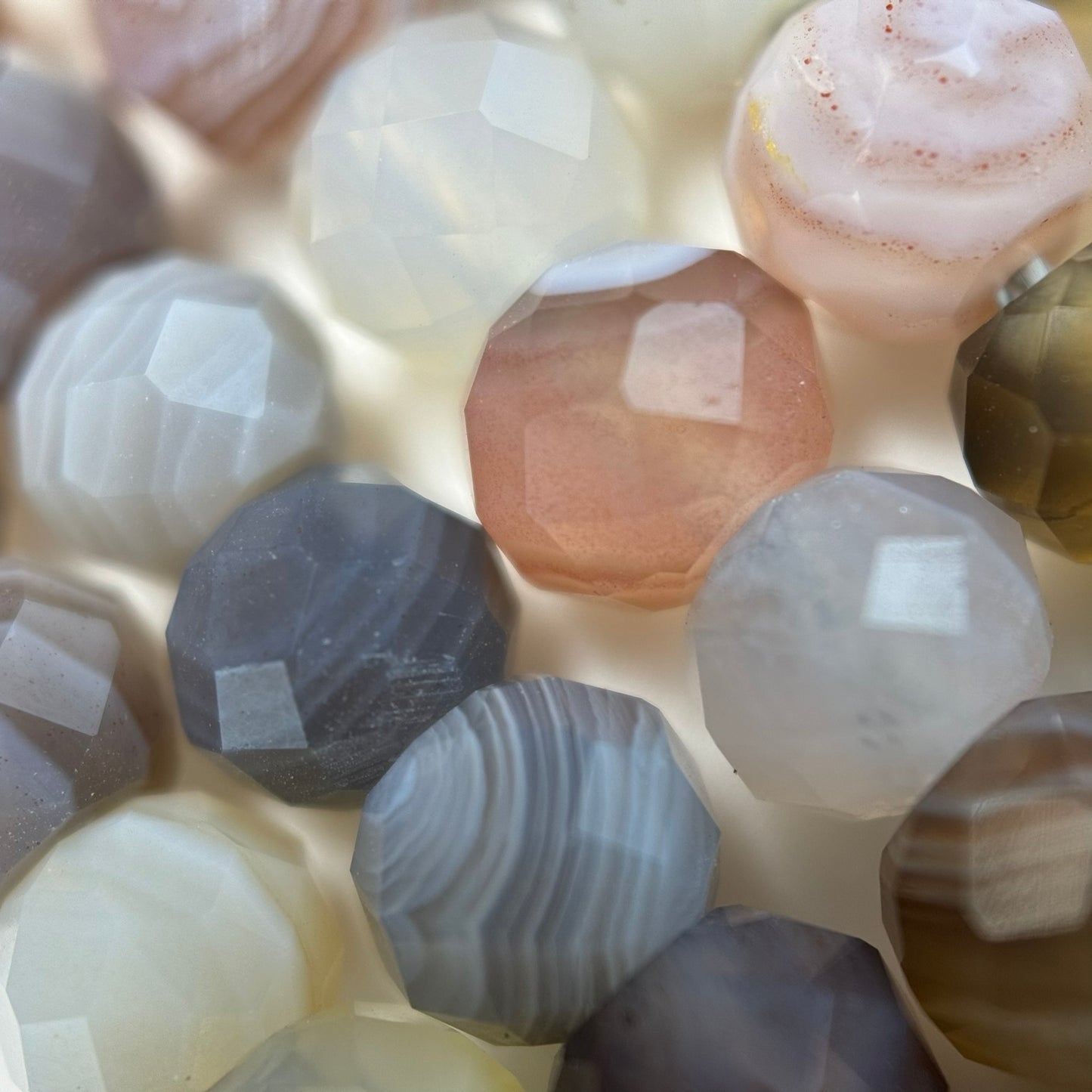 Botswana Agate Faceted Rondelle Beads image 3