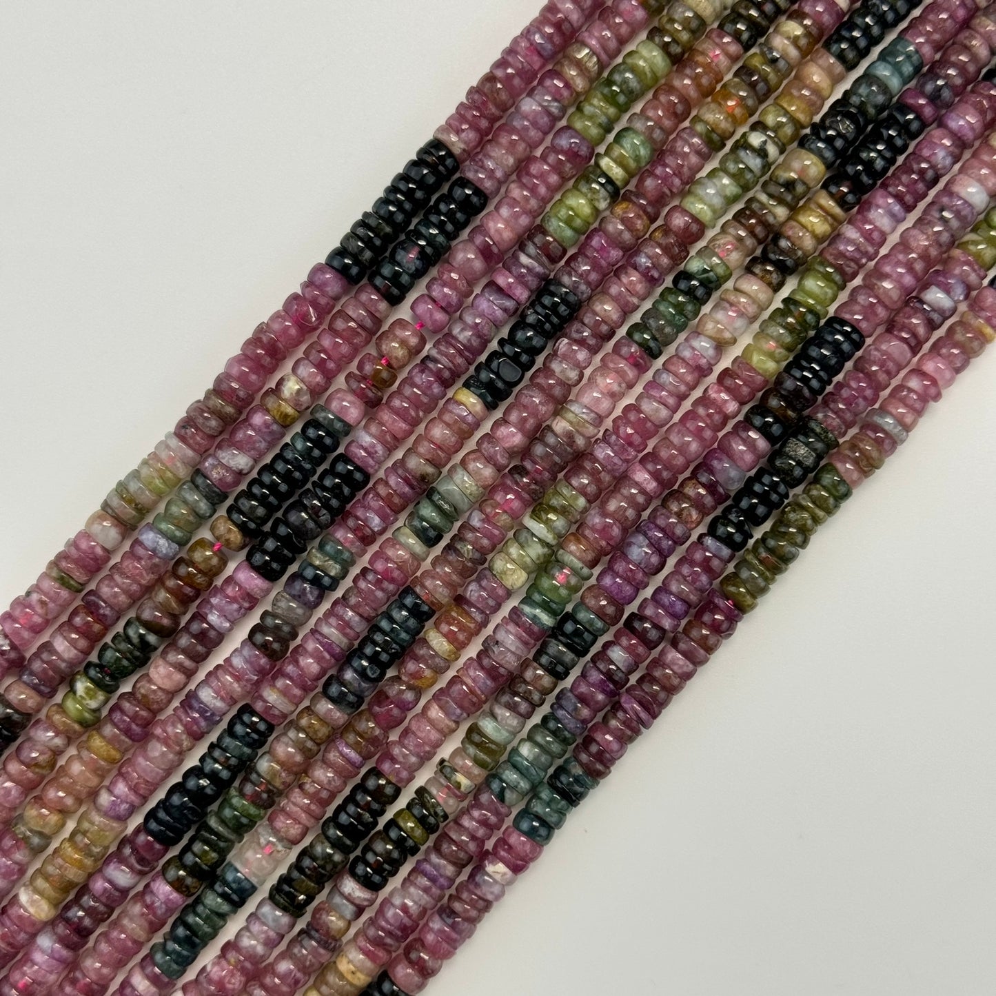 Tourmaline Rondelle Polished Beads image 3