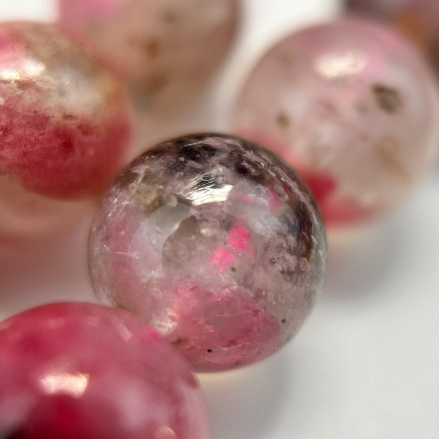Sakura Rhodonite Polished Round Beads - Color A image 5