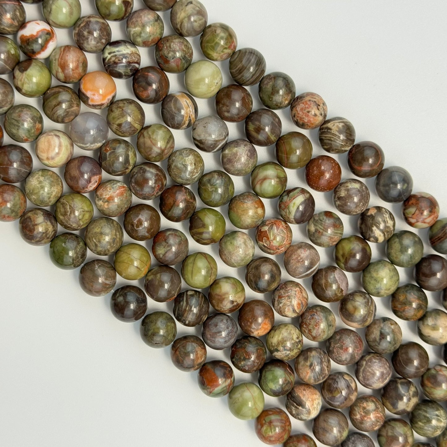Brown Rainforest Jasper Polished Round Beads image 5