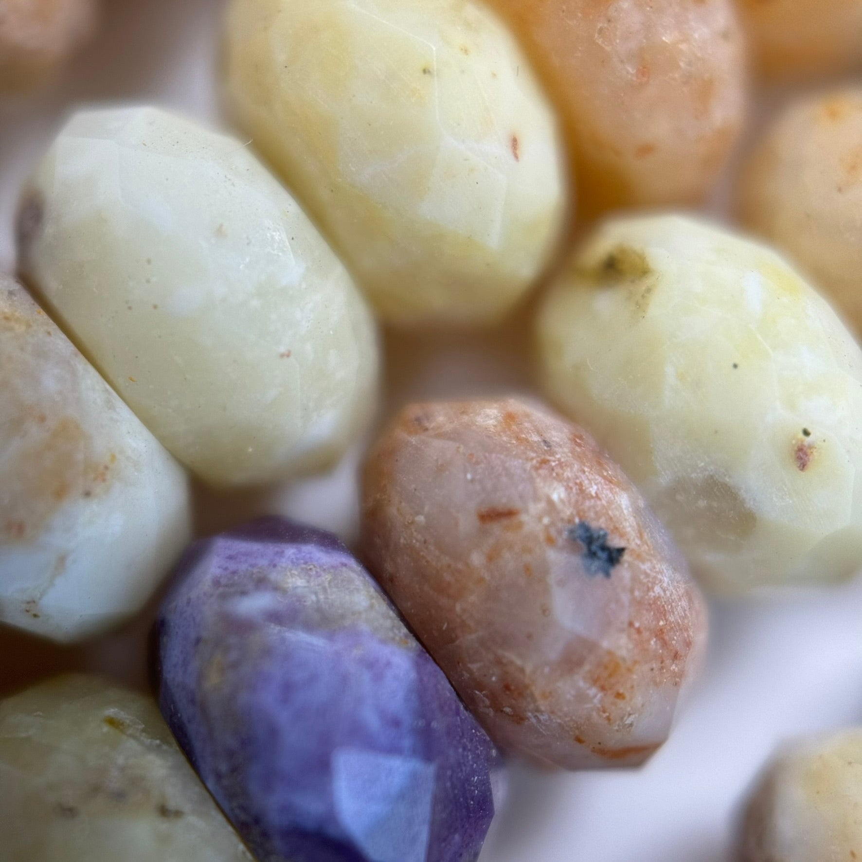 Tiffany Opal Rondelle Faceted Beads (A Quality) image 4