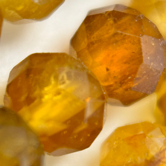 Yellow Faceted Tourmaline Rondelle Beads (4x3mm)