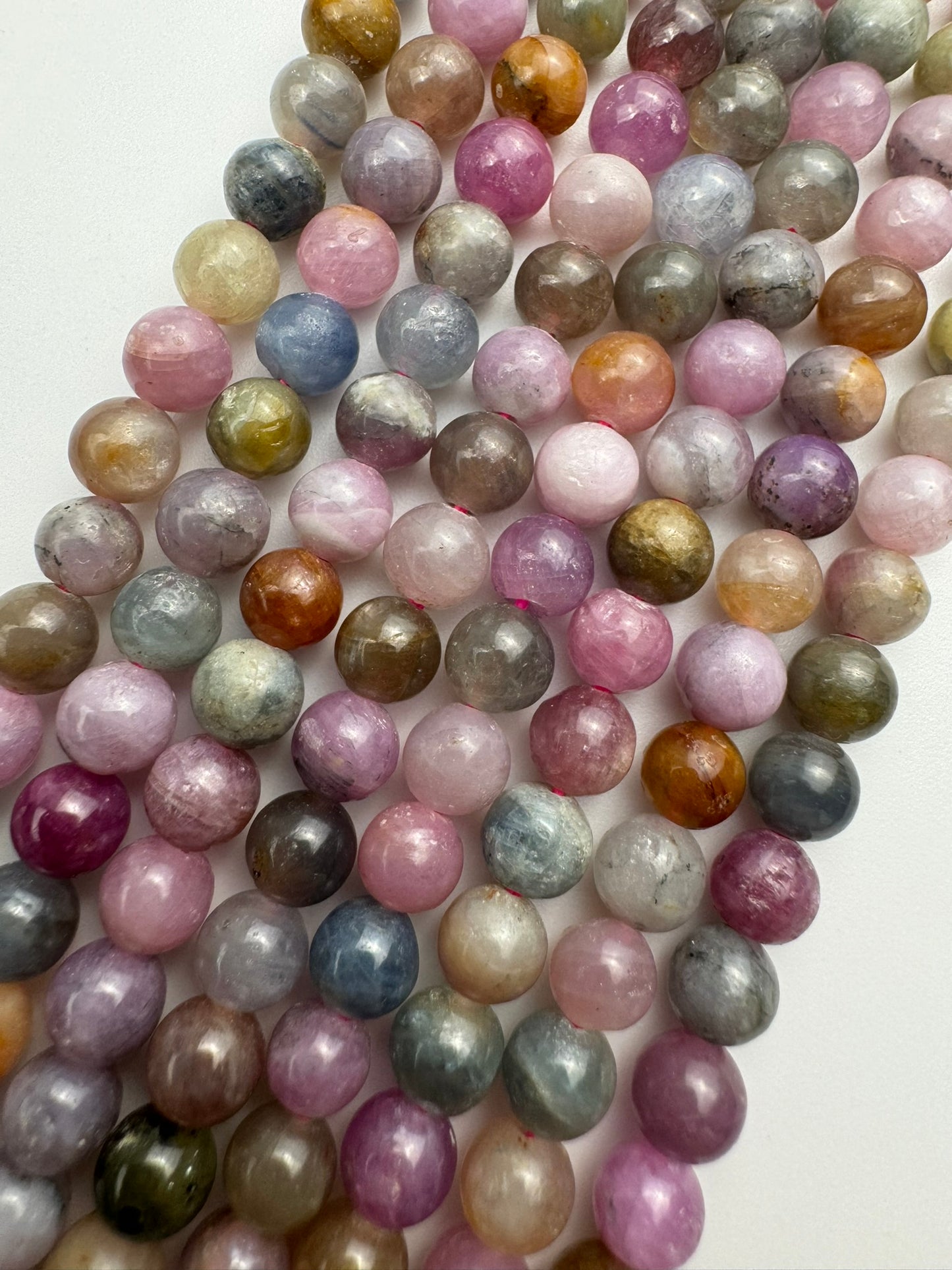 Ruby & Sapphire Polished Round Beads image 3