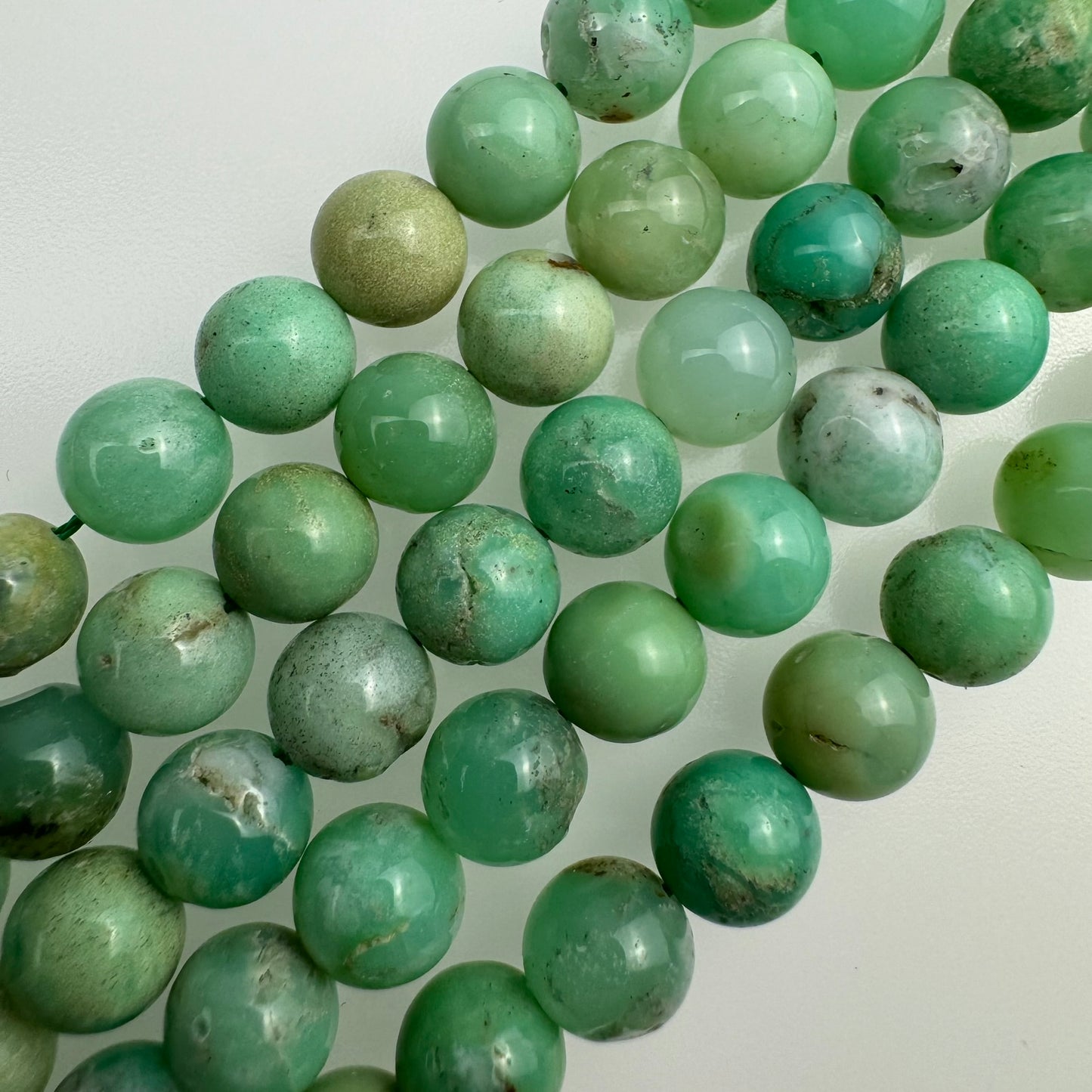 Australian Chrysoprase Polished Round Beads image 0