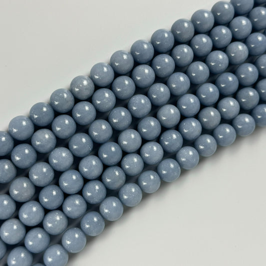 Angelite Polished Round Beads