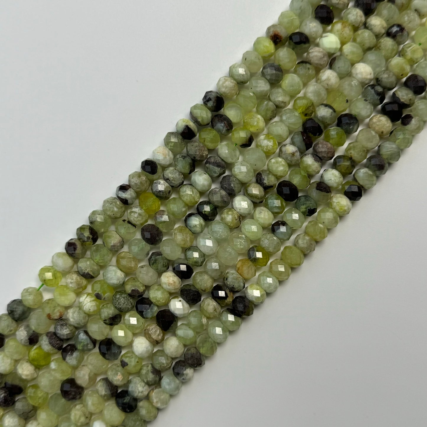 Prehnite Faceted Rondelle Beads (Color B) image 7
