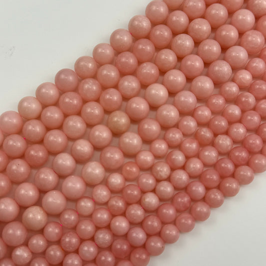 Mangano Calcite Beads - Polished Round Beads
