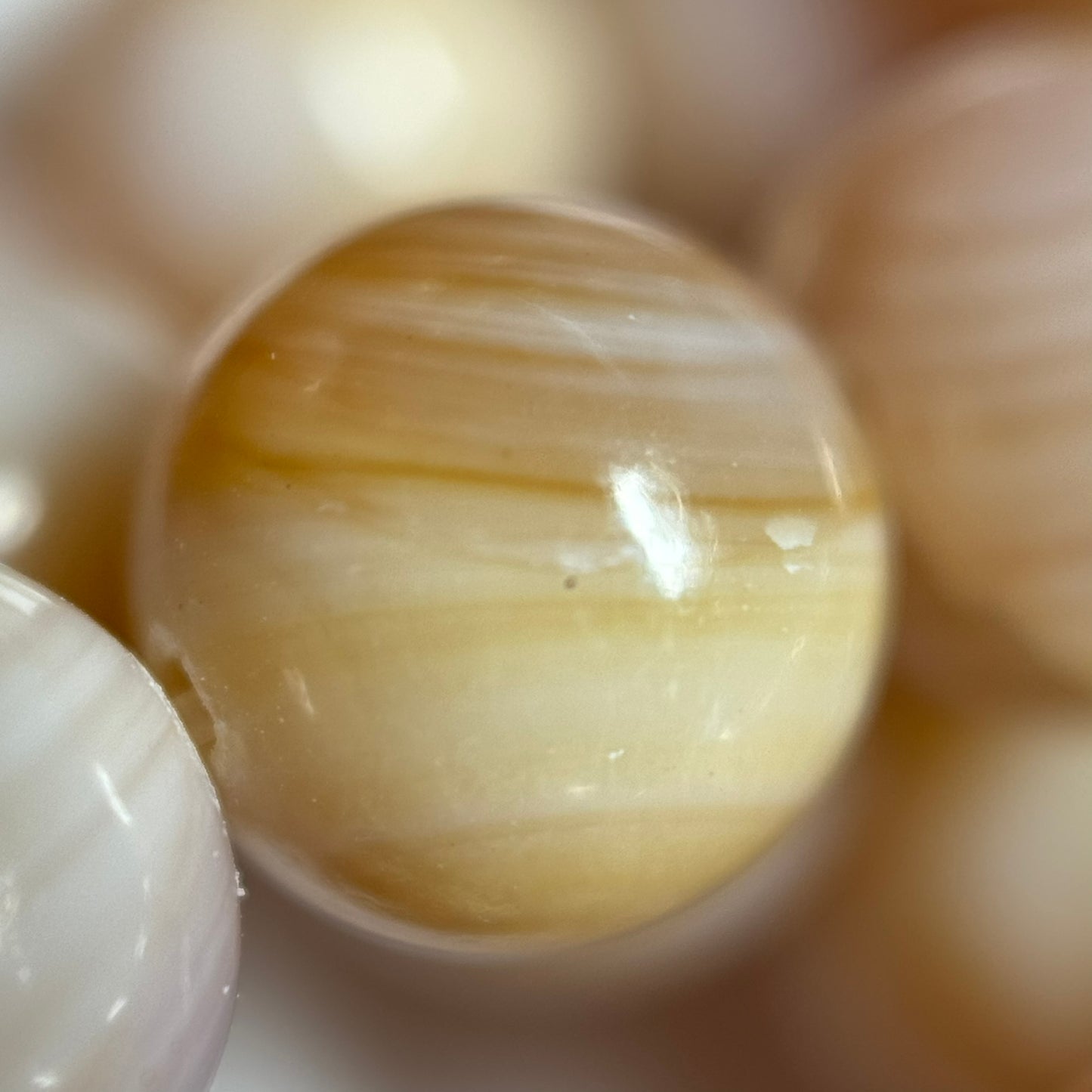 Pink Shell Polished Round Beads image 8