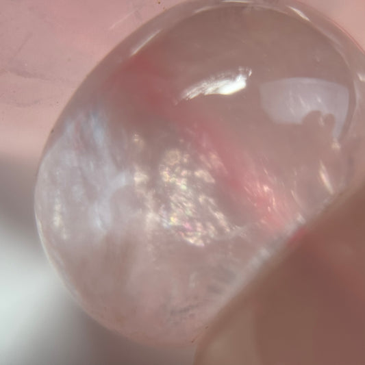 Rose Quartz Flat Rondelle Polished Beads