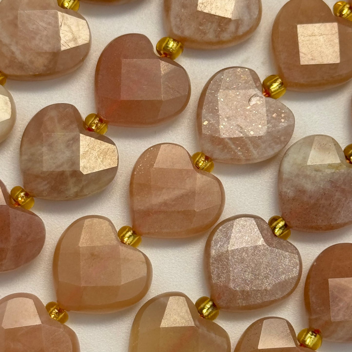 Sunstone Faceted Heart 12Ãâ€â€ÂÂ12 mm Beads image 4