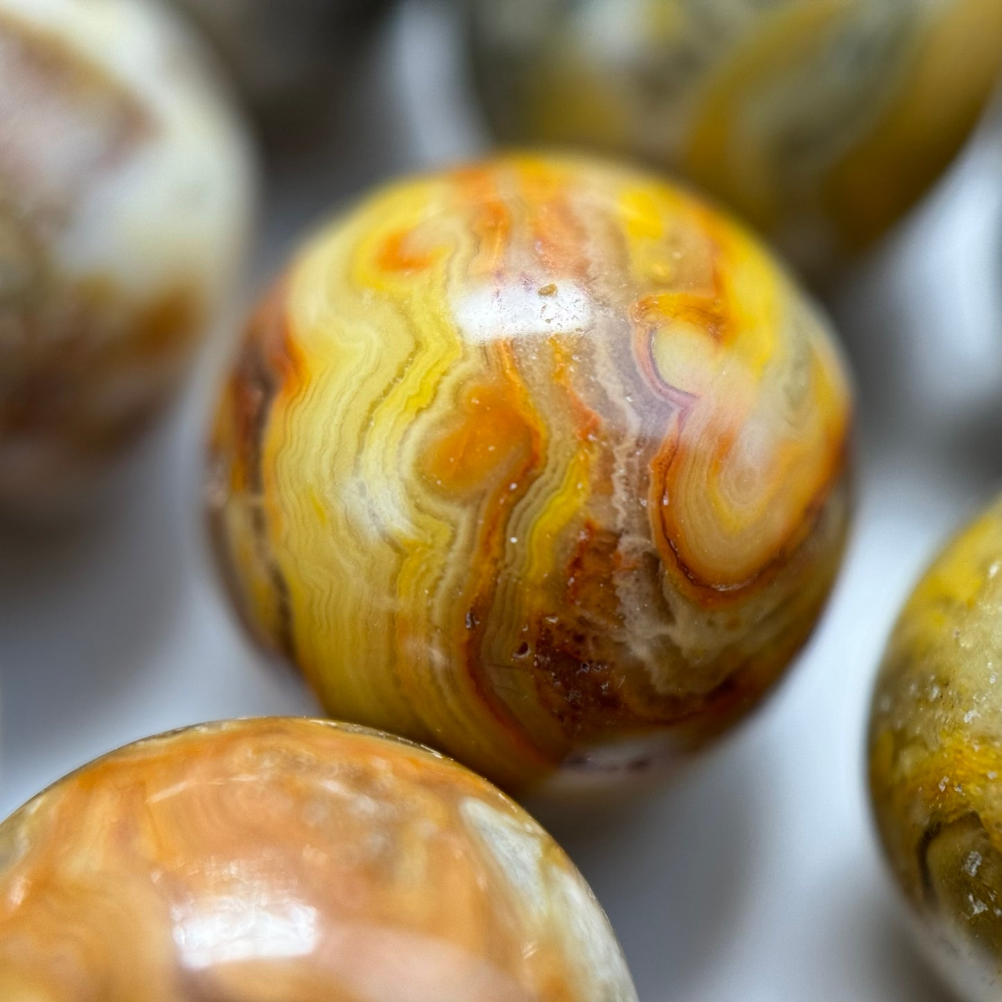 Golden Crazy Lace Agate Polished Round Beads image 5