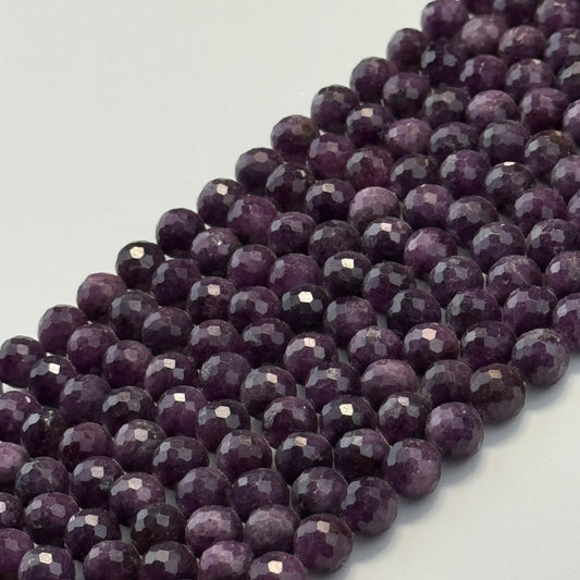 Sapphire Purple Faceted Round Beads - (AAA Quality)