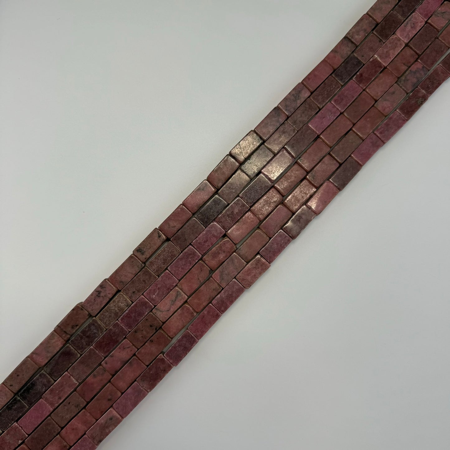 Rhodonite Rectangular Beads image 5