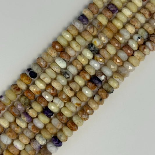 Tiffany Opal Rondelle Faceted Beads (A Quality) image 0