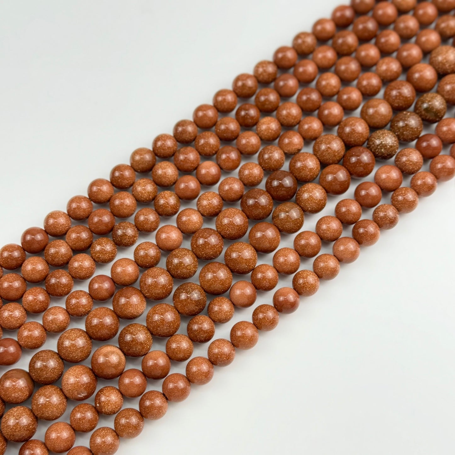 Gold Sandstone Polished Round Beads image 4