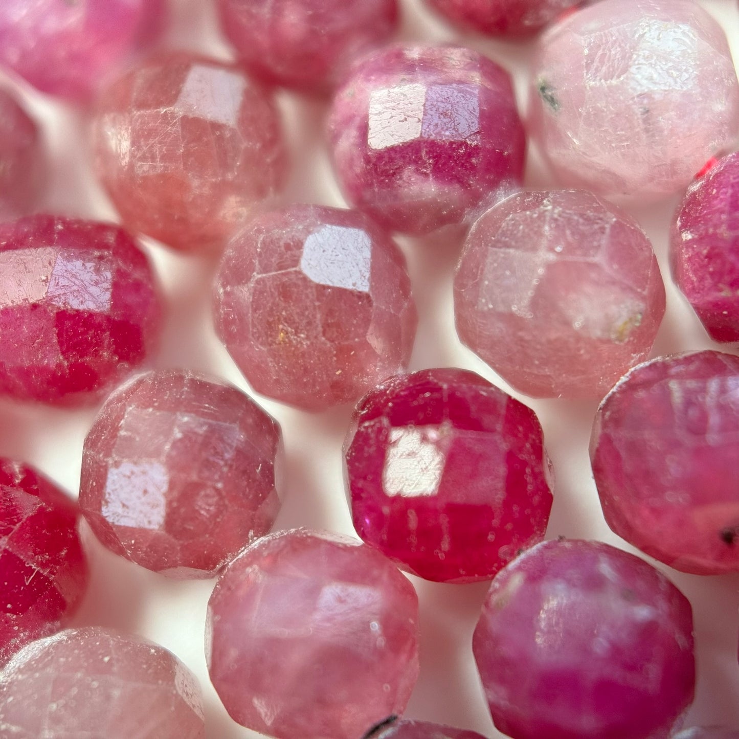 Natural Ruby Faceted Round Beads image 5