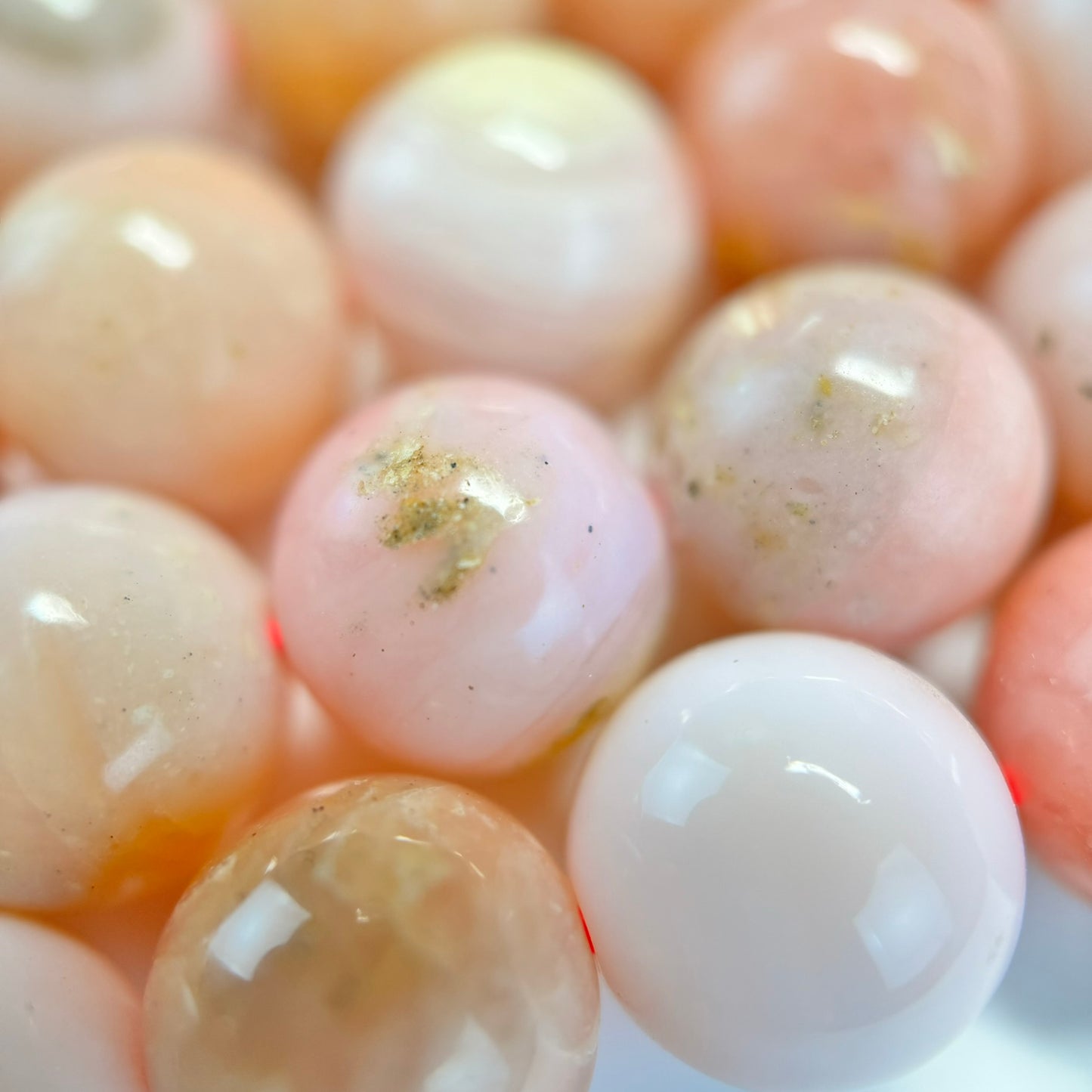 Pink Opal AA Polished Round Beads image 3