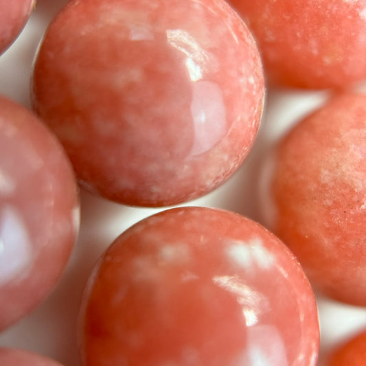 Thulite Polished Round Beads