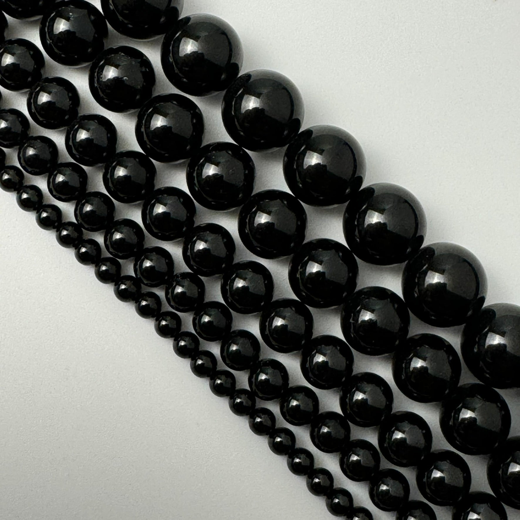 Black Spinel Polished Round Beads image 3