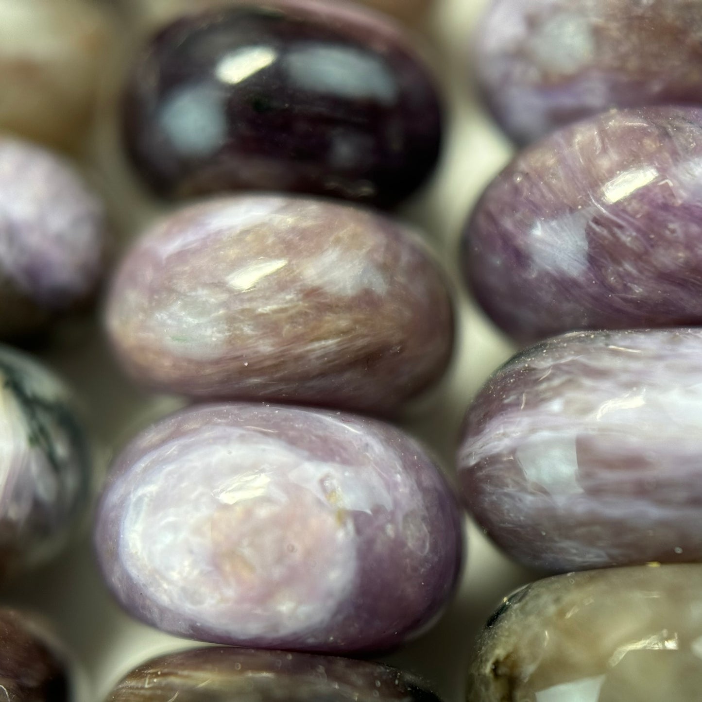 Charoite Rondelle Polished Beads image 2