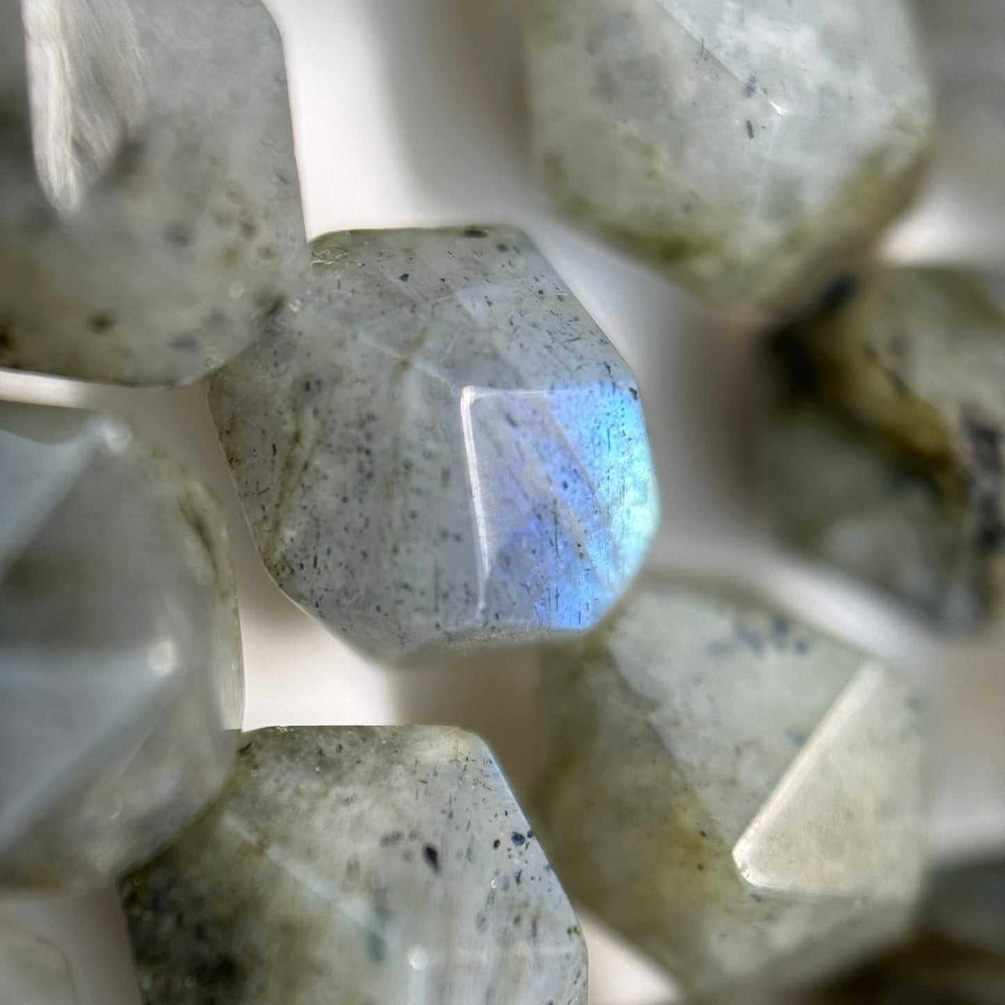 Labradorite Faceted Diamond Cut Beads image 8