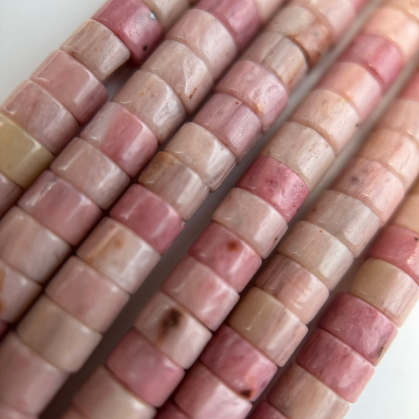 Rhodonite Heishi Beads (A Quality) image 2