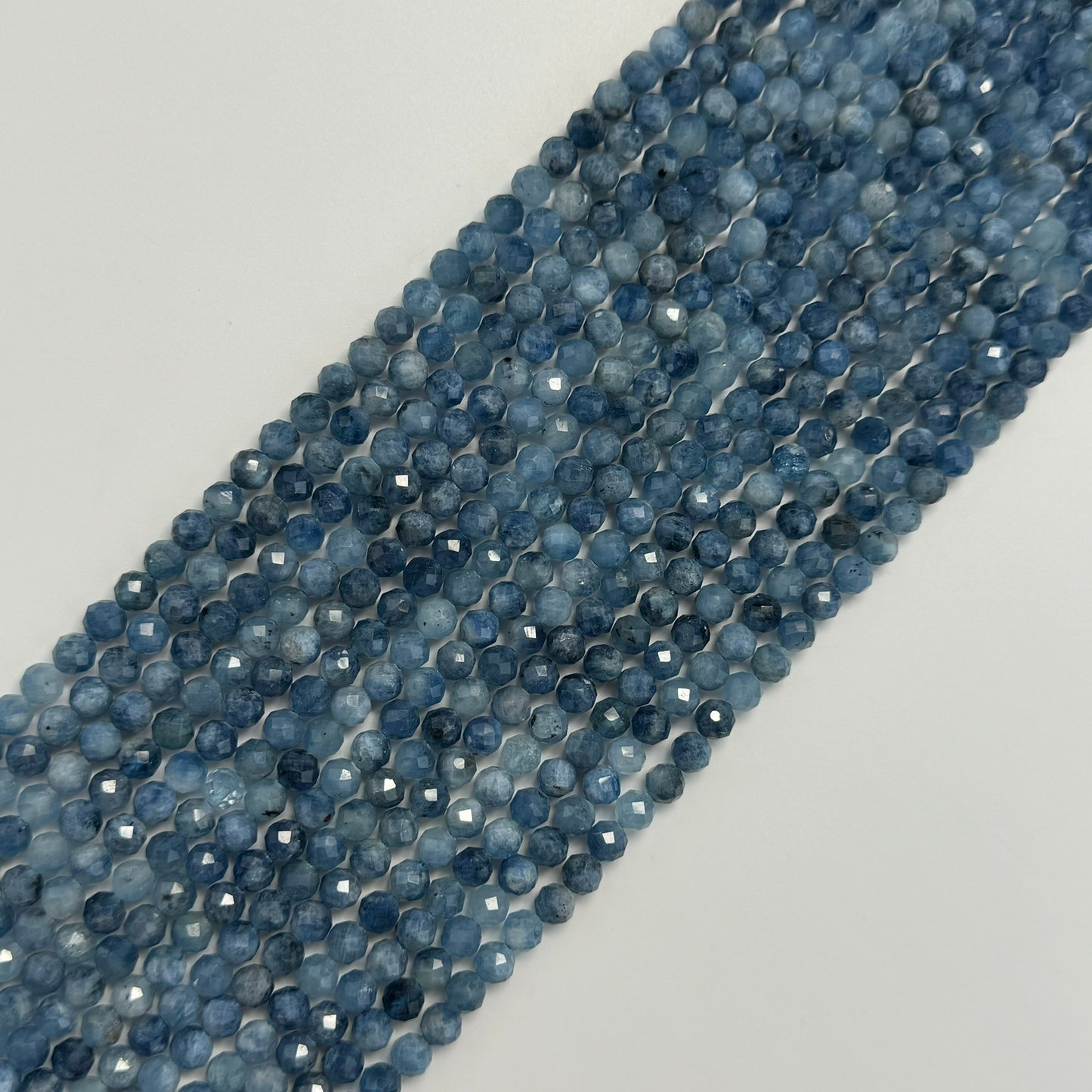Aquamarine Faceted Round Gemstone Beads image 2