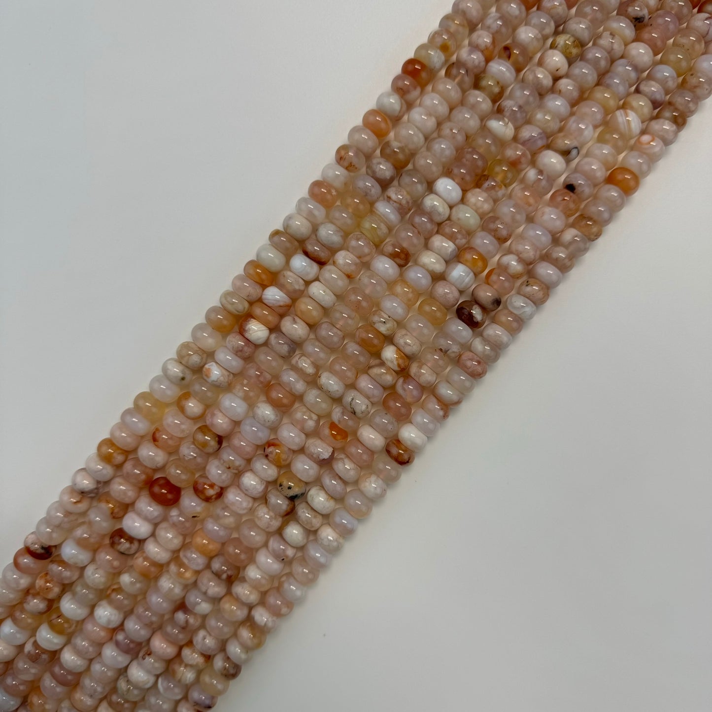 Sakura Agate Rondelle Beads image 7