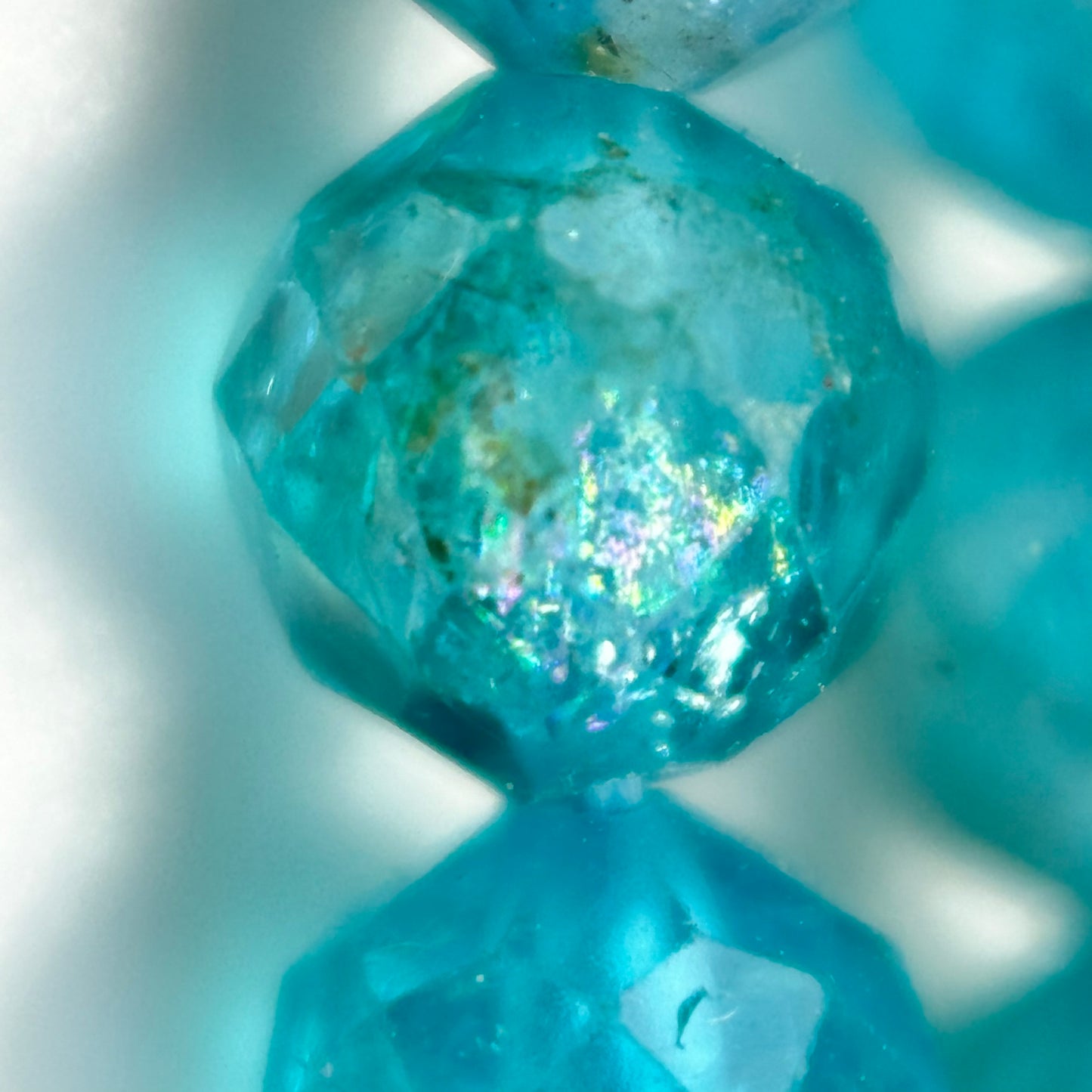 Blue Apatite Faceted Round Beads image 1
