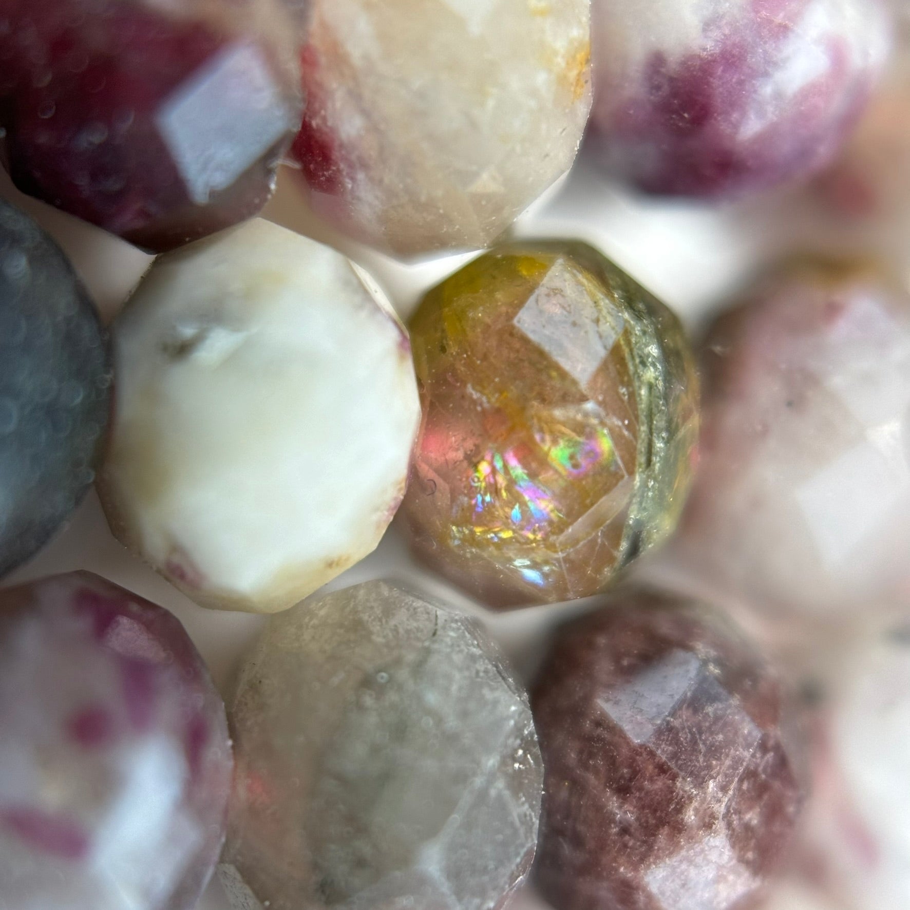 Tourmaline Faceted Rondelle Beads (6x4mm) image 5