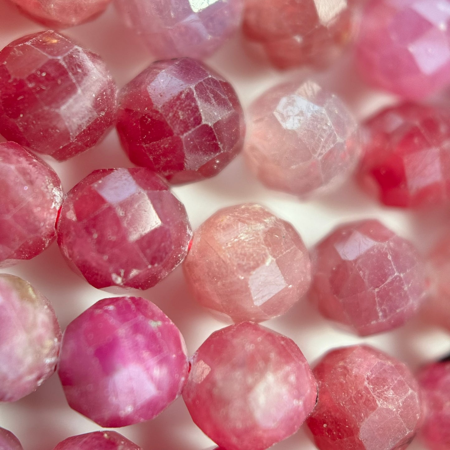 Natural Ruby Faceted Round Beads image 4
