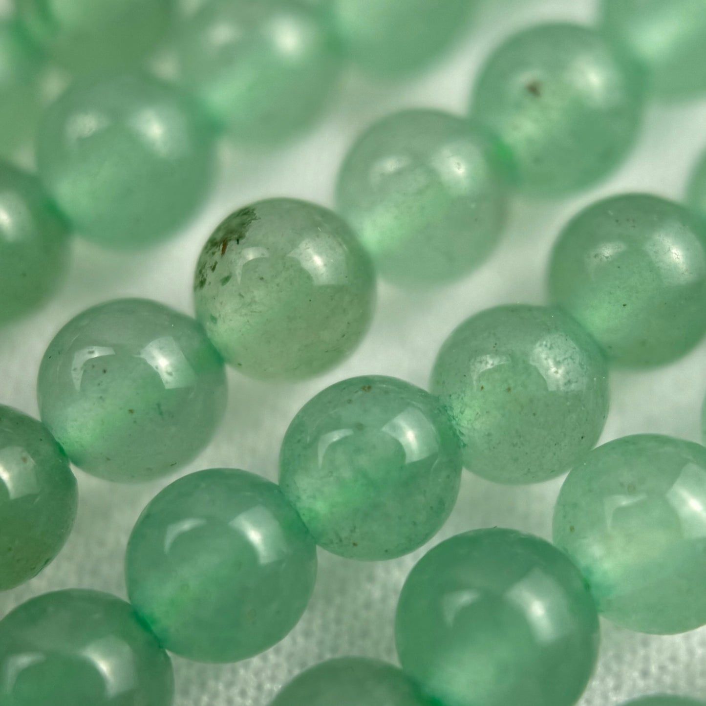 Green Aventurine Polished Round Beads image 1