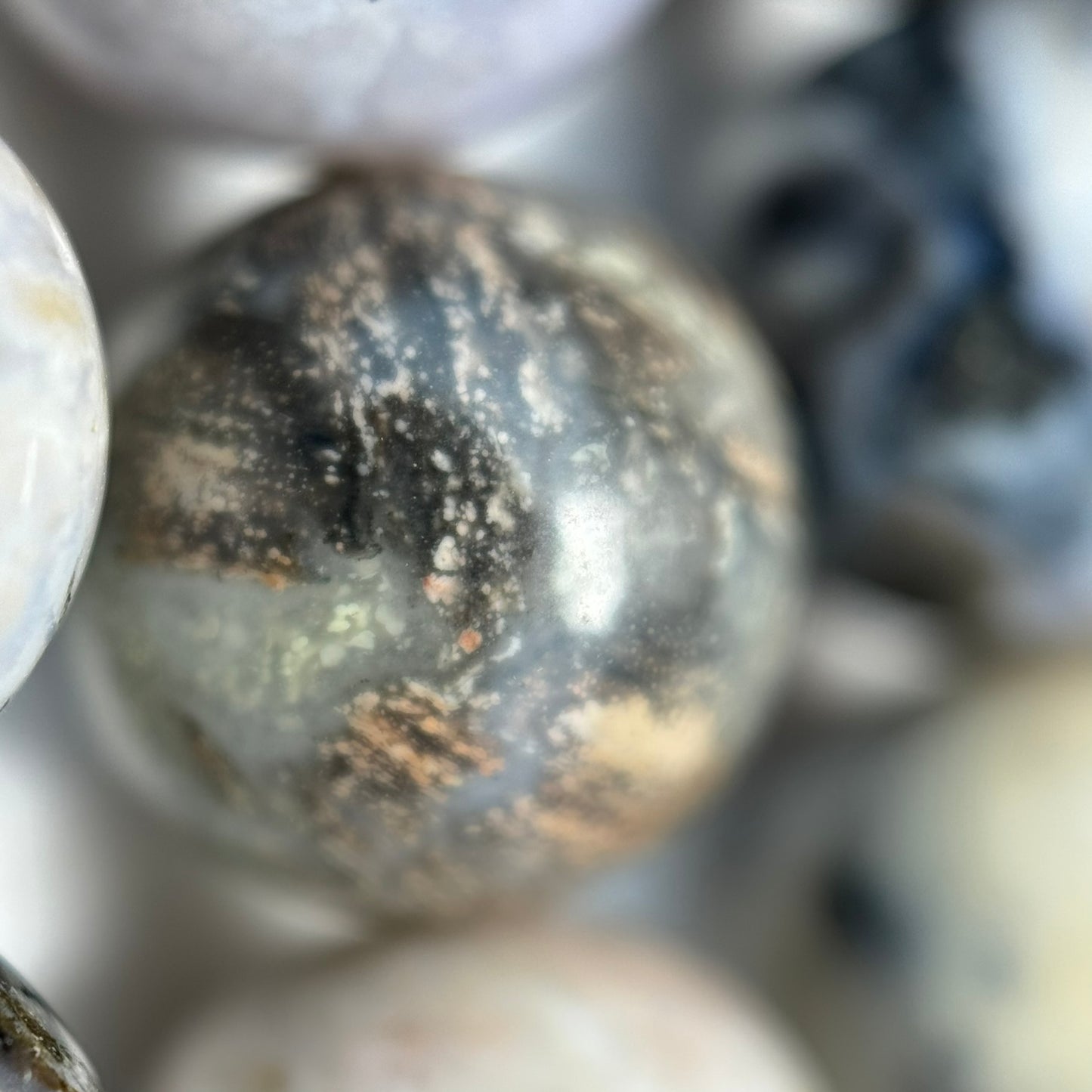 Golden Dendritic Agate Polished Round Beads image 8