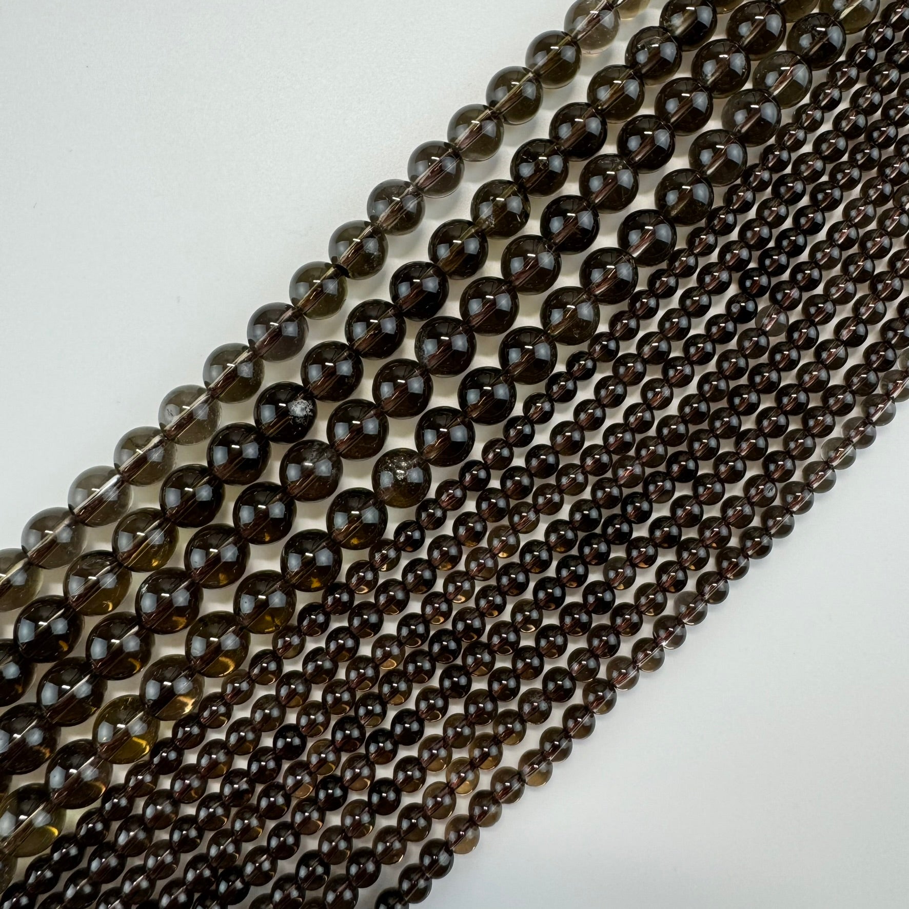 Smoky Quartz Polished  Round Beads image 4