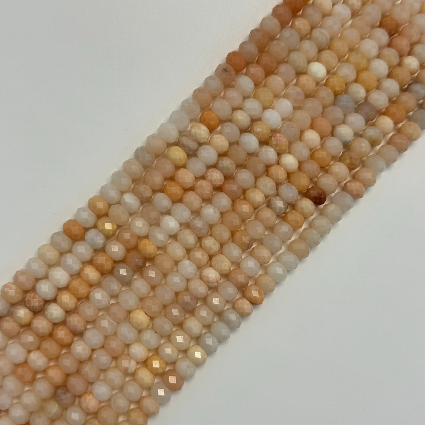 Orange Aventurine Quartz Faceted Rondelle Beads image 3