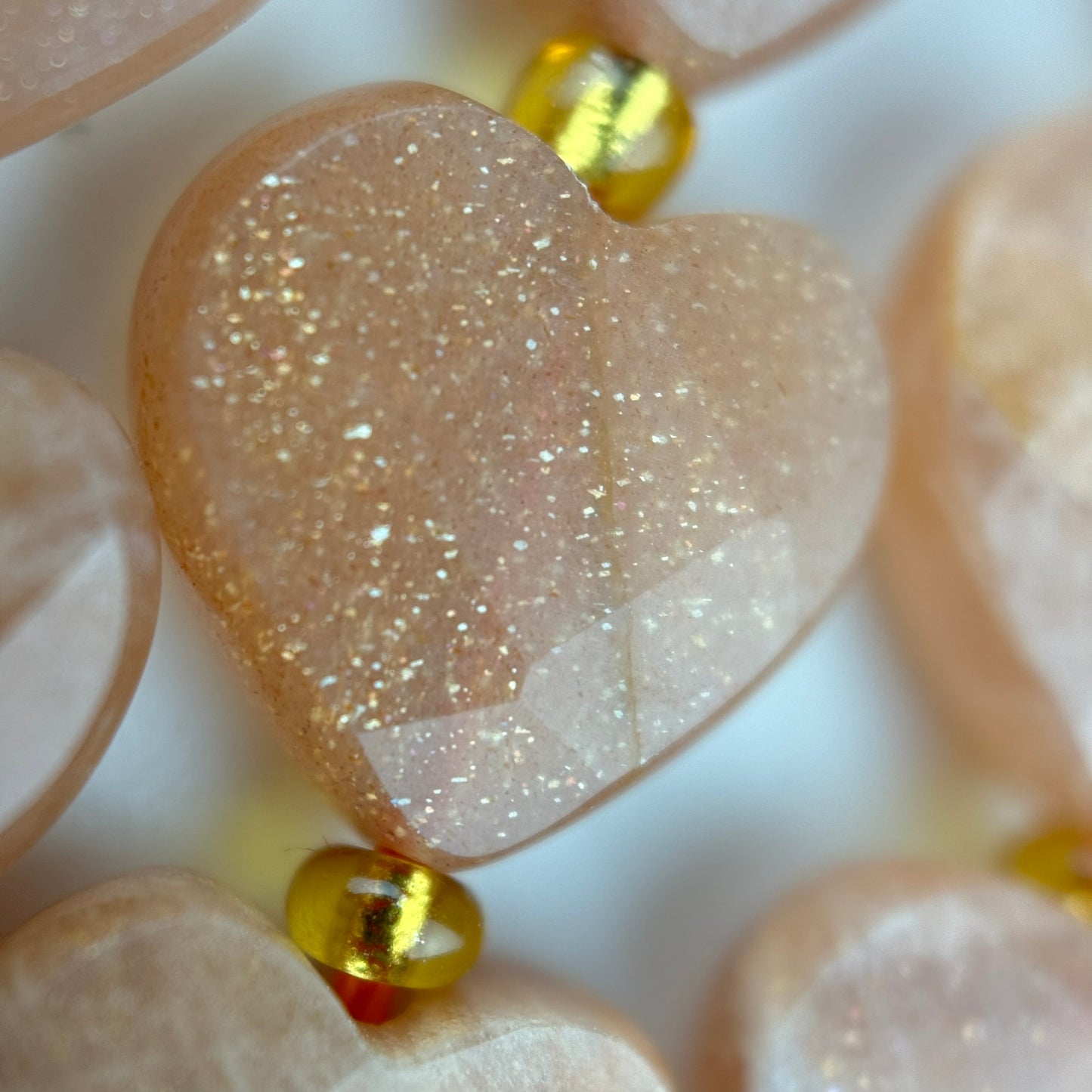 Sunstone Faceted Heart 12Ãâ€â€ÂÂ12 mm Beads image 2