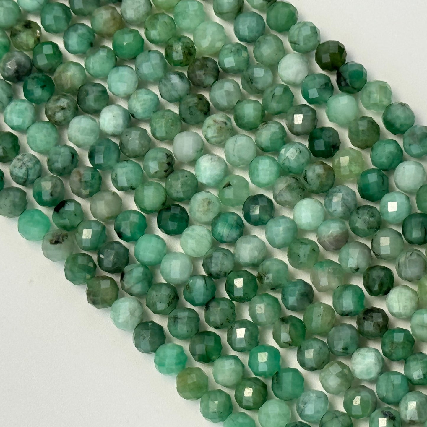 Emerald Faceted Round Beads image 8