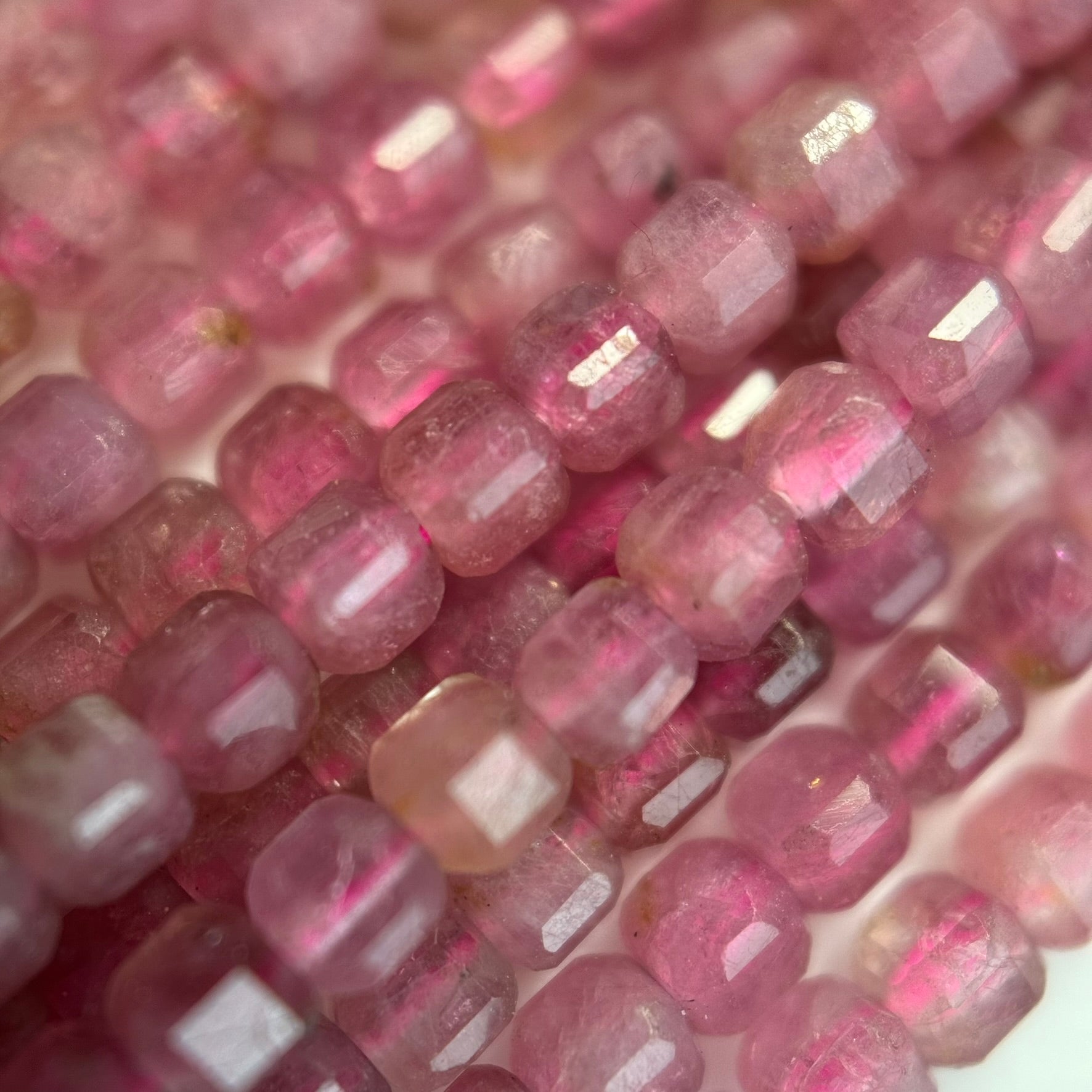 Pink Tourmaline Square Beads image 8