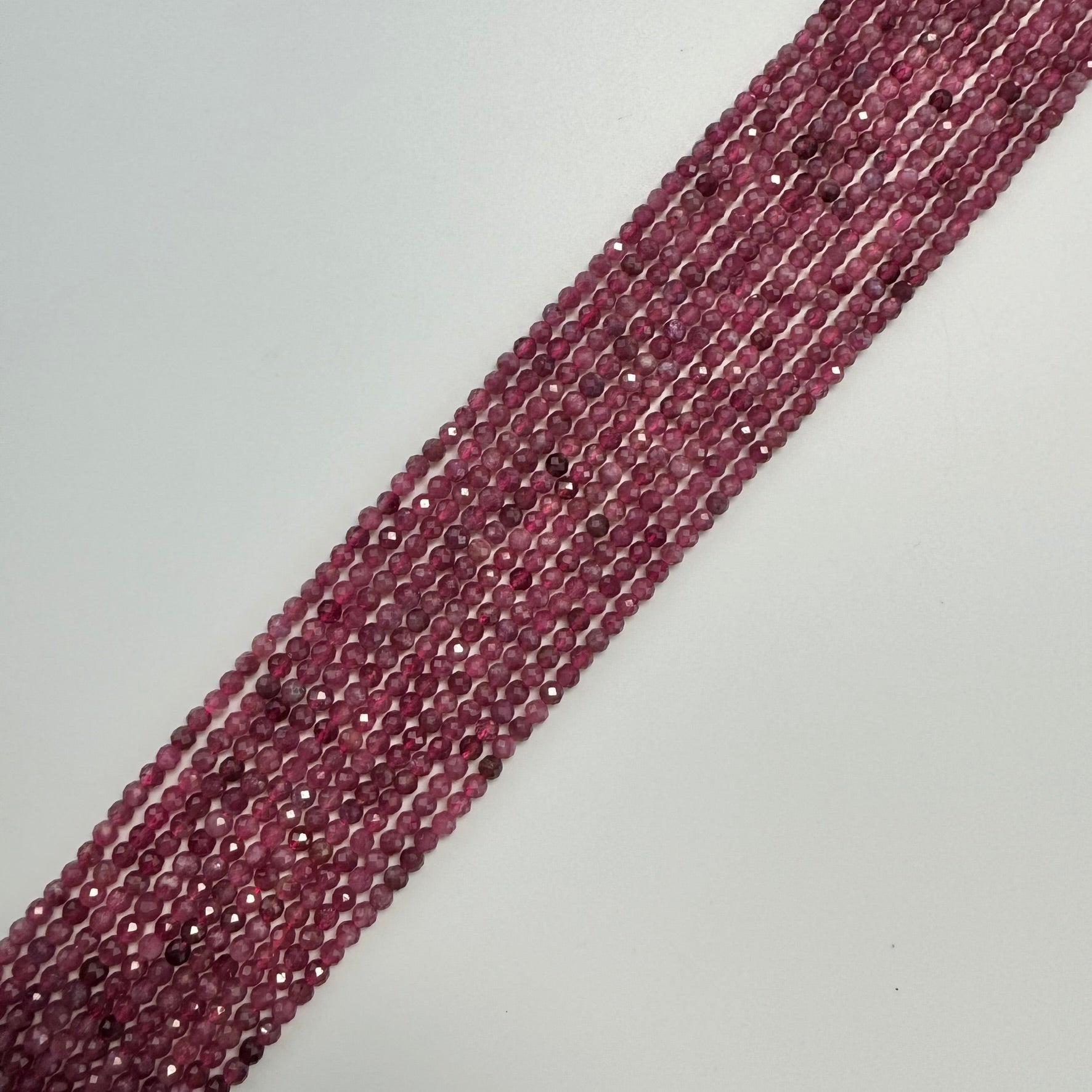 Pink Tourmaline Faceted Round Beads image 7